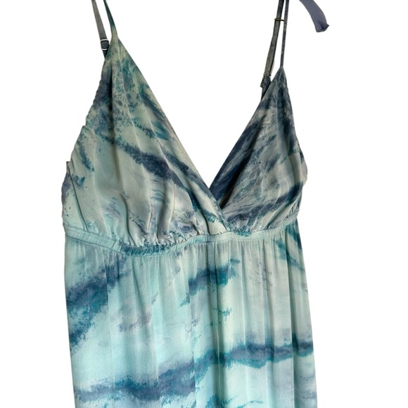Gypsy 05 Silk Blue Gradient Babydoll Maxi Dress Small - Picture 4 of 16